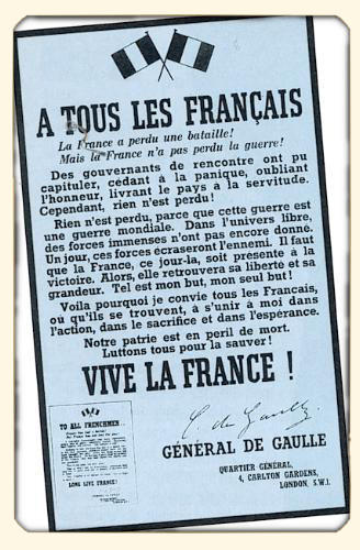 discours du 18 juin du general De Gaulle
